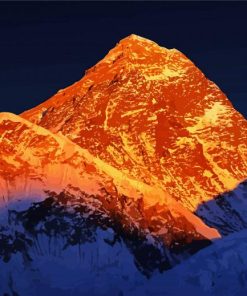 Ismoil Somoni Peak At Sunset paint by numbers