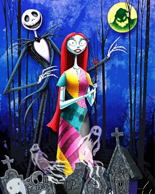Sally And Jack paint by numbers