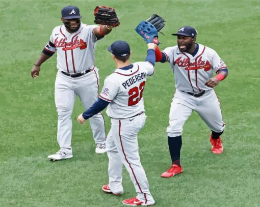 Professional Players Of Atlanta Braves paint by numbers