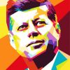 John Fitzgerald Kennedy Pop Art paint by numbers