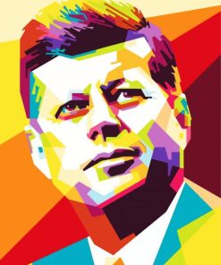 John Fitzgerald Kennedy Pop Art paint by numbers