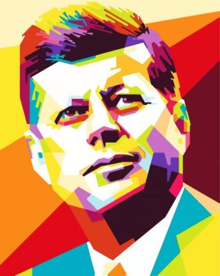 John Fitzgerald Kennedy Pop Art paint by numbers