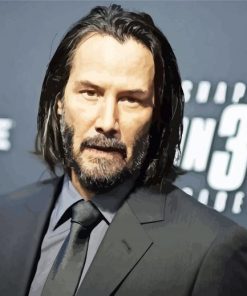 Keanu Reeves Actor paint by numbers