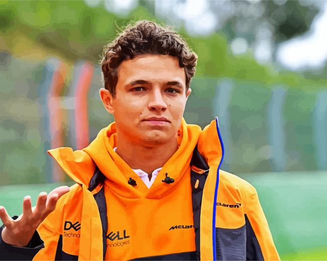 Aesthetic Lando Norris paint by numbers