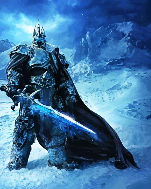 Lich King Arthas Menethil paint by numbers