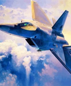 Lockheed Martin F22 Raptor paint by numbers