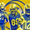Los Angeles Rams Players paint by numbers
