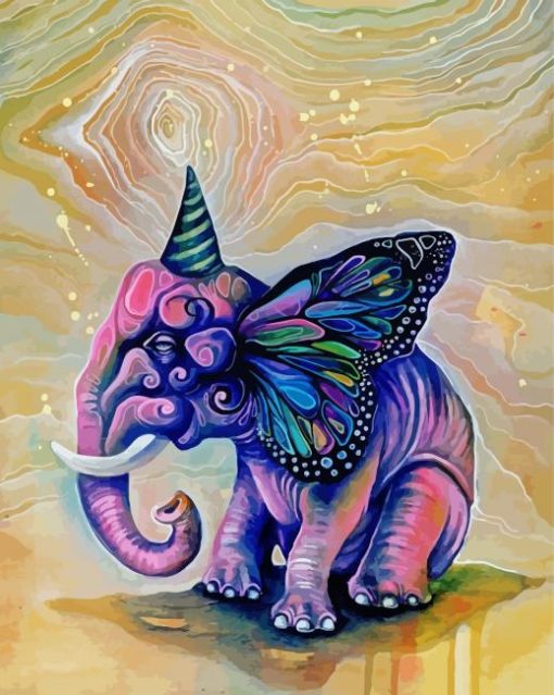 Magical Elephant Art paint by numbers