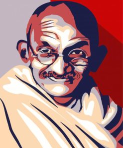 Mohandas Karamchand Gandhi Pop Art paint by numbers