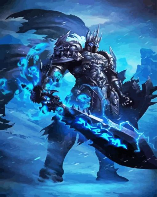 Masked Arthas Menethil paint by numbers