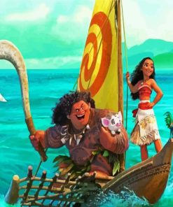 Maui And Moana Disney paint by numbers