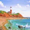 NY Montauk Lighthouse Museum paint by numbers
