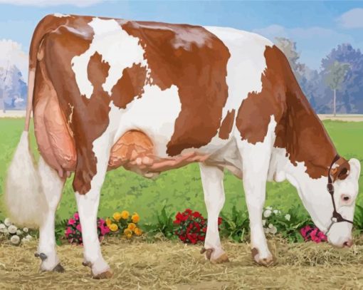 Montbeliarde Cattle paint by numbers