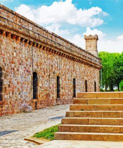 Aesthetic Montjuïc Castle paint by numbers