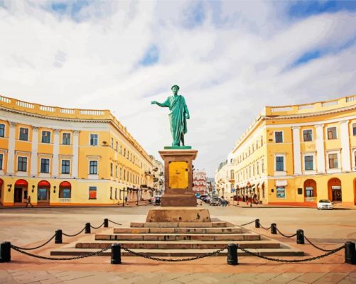 Monument To Duc De Richelieu paint by numbers