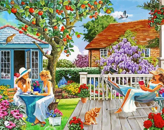 Morning In Garden paint by numbers