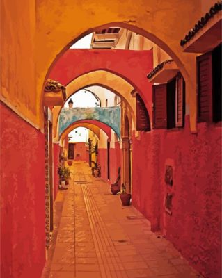 Moroccan Traditional Alley paint by numbers