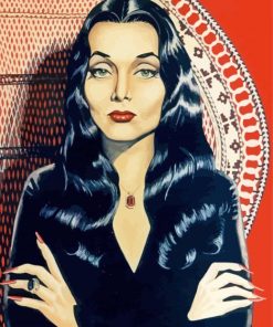 Morticia Addams Vampire paint by numbers