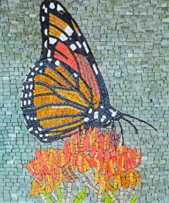 Mosaic Butterfly paint by numbers