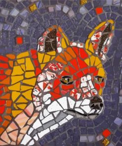 Mosaic Fox Animal paint by numbers