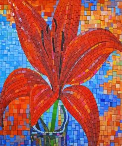 Aesthetic Mosaic Lily paint by numbers