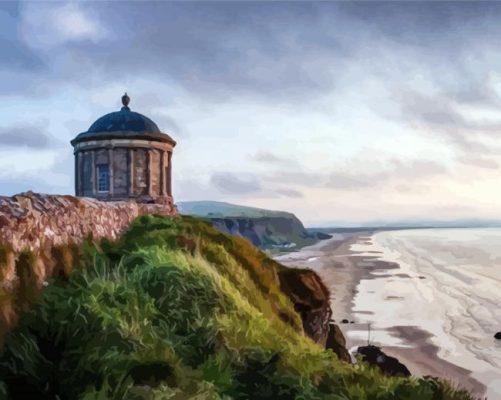 Aesthetic Mussenden Temple paint by numbers