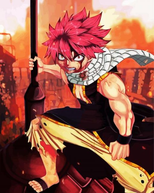 Natsu Dragneel Character paint by numbers