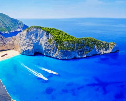 Beautiful Navagio Beach paint by numbers