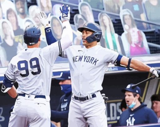 New York Yankees Baseball Players paint by numbers