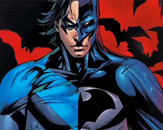 Nightwing Batman Superheroes paint by numbers