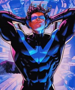 The Superhero Nightwing paint by numbers