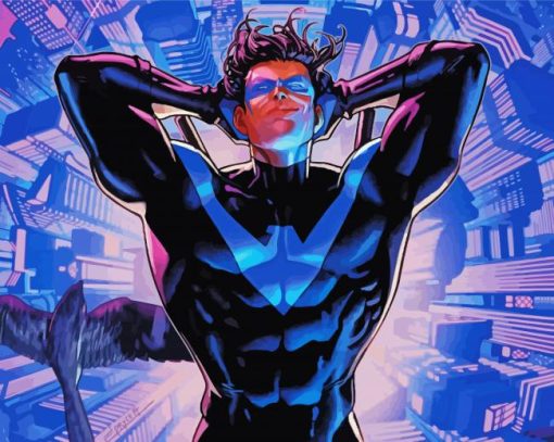 The Superhero Nightwing paint by numbers