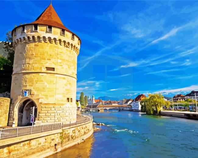 Nölliturm In Lucerne paint by numbers