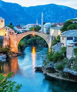 Old Bridge In Mostar paint by numbers