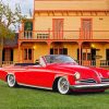 Classic Red Studebaker Car paint by numbers