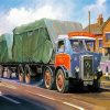 Vintage Old Lorry paint by numbers