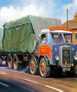 Vintage Old Lorry paint by numbers