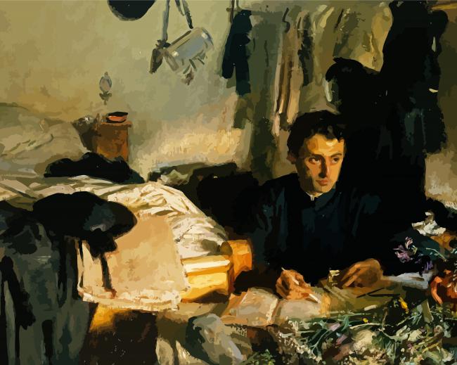 Padre Sebastiano paint by numbers
