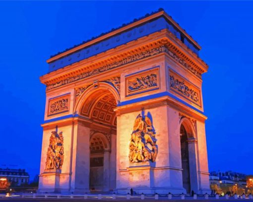 Arc De Triomphe paint by numbers