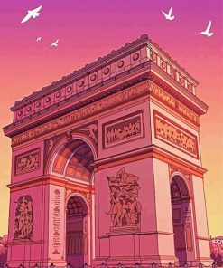 Arc De Triomphe Poster paint by numbers