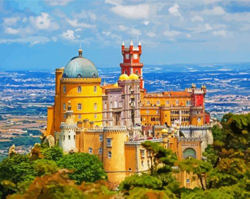 Aesthetic Park And National Palace Of Pena paint by numbers