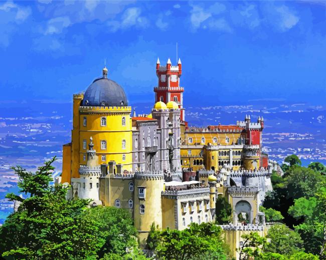 Aesthetic Park And National Palace Of Pena paint by numbers