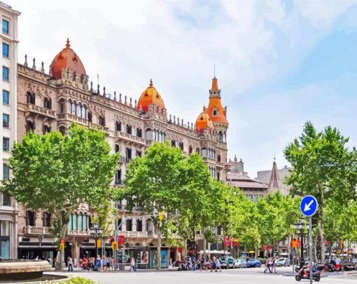 Passeig De Gràcia paint by numbers