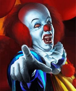 Scary Pennywise Clown paint by numbers