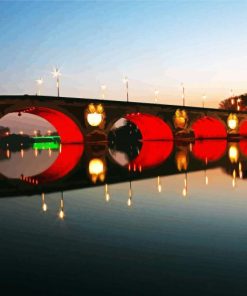 Pont Neuf Bridge Reflection paint by numbers