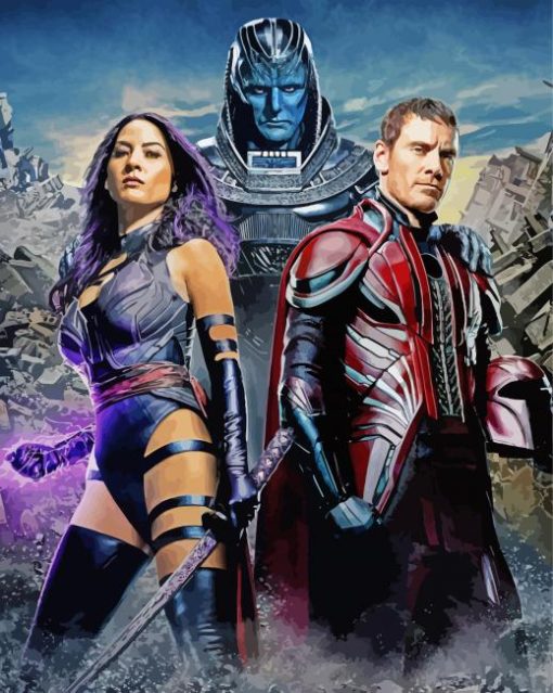 Superheroes Of X Men Apocalypse paint by numbers