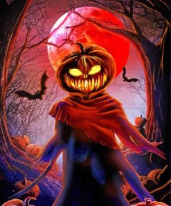 Pumpkin Scarecrow paint by numbers