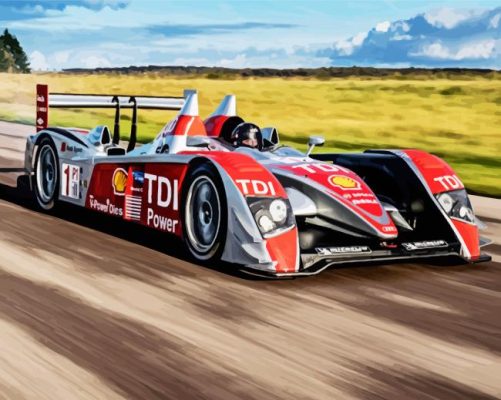 Fast Race Car paint by numbers