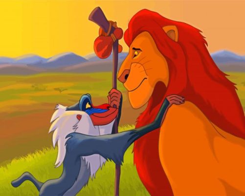 Rafiki And Mufasa paint by numbers