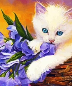 Ragdoll And Flowers paint by numbers